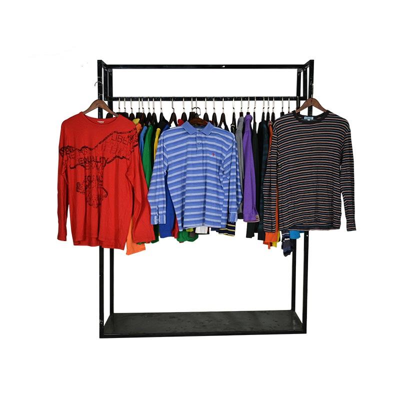 Cheap Price Wholesale Used Men Clothes Long Sleeve Shirt T-Shirt Second Hand Clothing in Bale