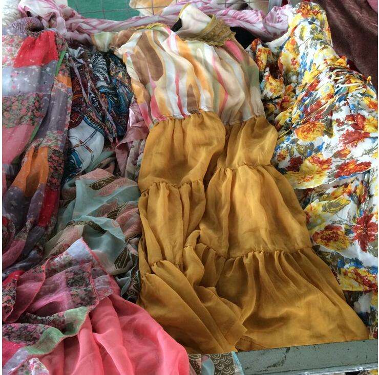 Wholesale Women Second Hand Clothes Ladies Silk Tops Dress Bales