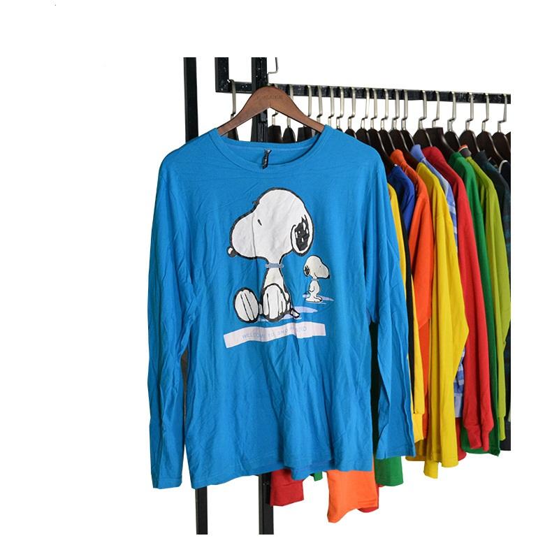 Cheap Price Wholesale Used Men Clothes Long Sleeve Shirt T-Shirt Second Hand Clothing in Bale