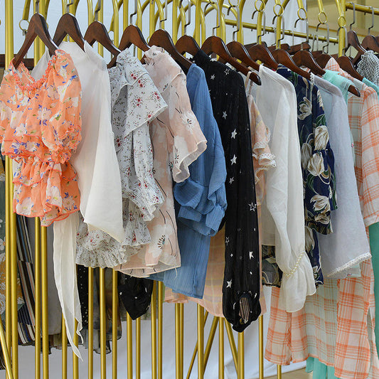 Wholesale Women Second Hand Clothes Ladies Silk Tops Dress Bales