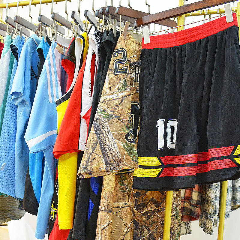 Factory Wholesale Bale Used Clothes Summer Men Sports Jersey Second Hand Clothing in Bulk