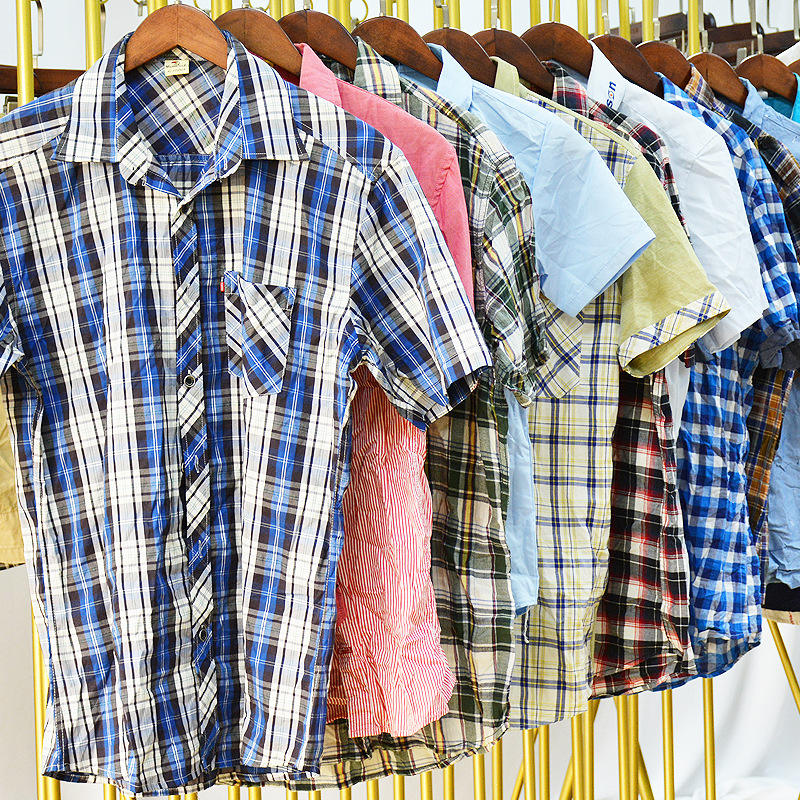 Cheap Price Wholesale Used Summer Men Clothes Long Short Sleeve Shirt Second Hand Clothing