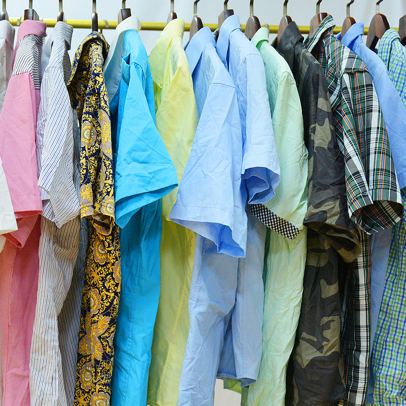 Cheap Price Wholesale Used Summer Men Clothes Long Short Sleeve Shirt Second Hand Clothing